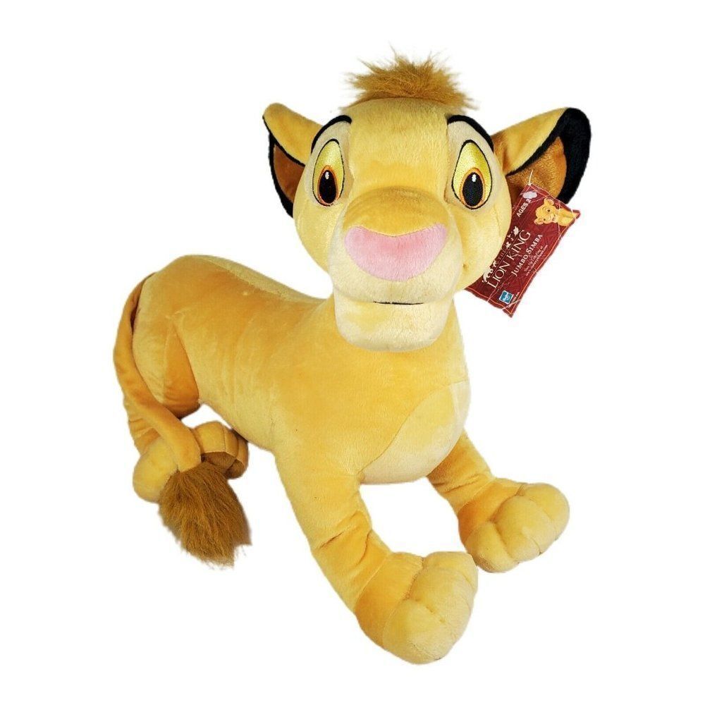 2002 Simba The Lion King Plush 20" Disney Hasbro Jumbo Large Stuffed Animal VTG